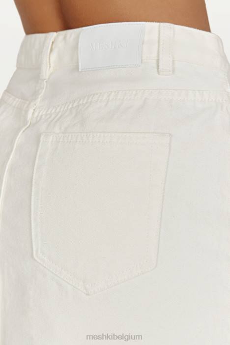 Lennon mid-rise denim minirok Meshki ecru N4JN1386 kleding