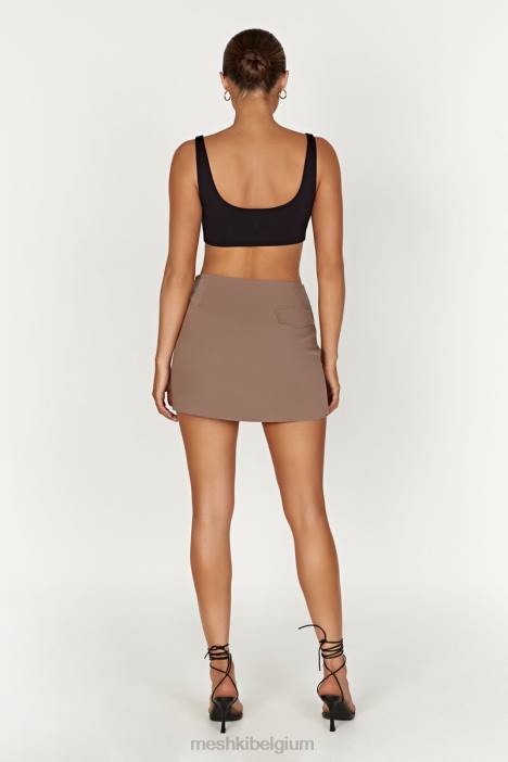 Malika bijpassende minirok Meshki kokos N4JN1369 kleding