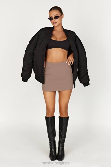 Malika bijpassende minirok Meshki kokos N4JN1369 kleding