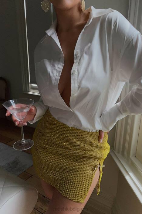 Marlena Glomesh minirokje Meshki chartreuse N4JN1521 kleding