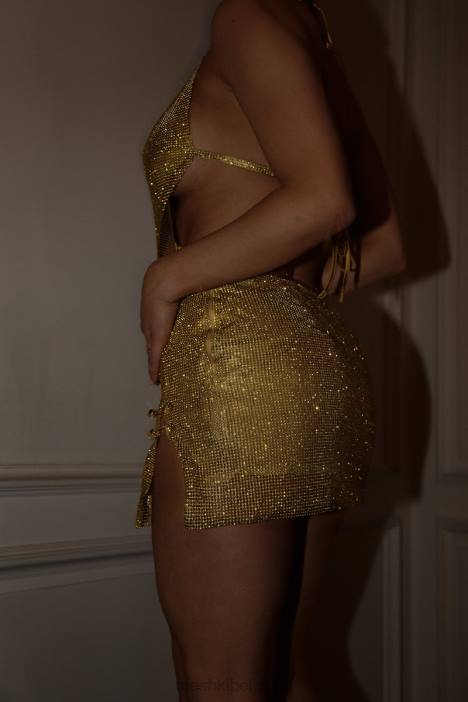 Marlena Glomesh minirokje Meshki chartreuse N4JN1521 kleding