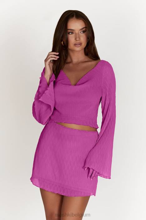 Mid-rise minirok van klimop Meshki roze roze N4JN1532 kleding