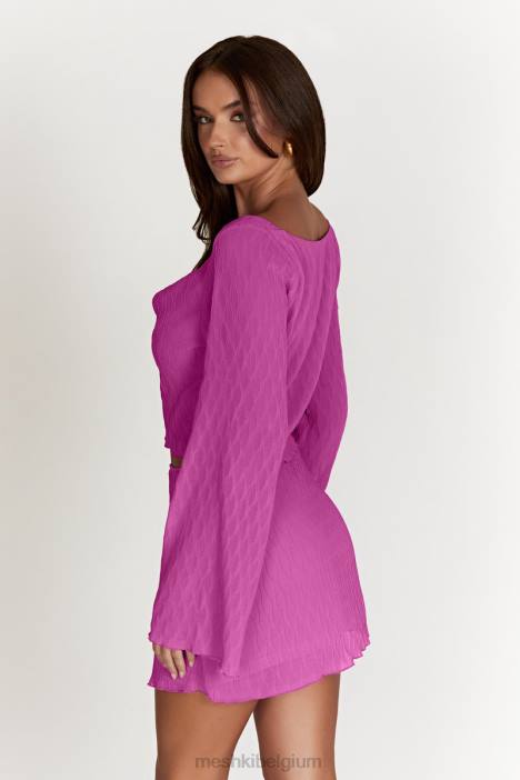 Mid-rise minirok van klimop Meshki roze roze N4JN1532 kleding