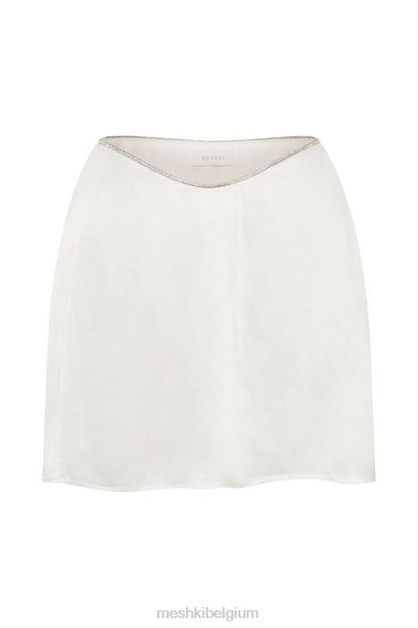 Talulah mini-fluitrok van touw met diamanten touw Meshki wit N4JN1548 kleding