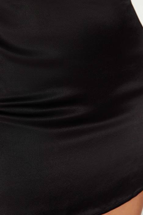 amia satijnen minirok Meshki zwart N4JN1385 kleding