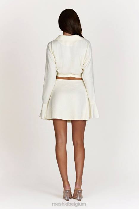 annalize satijnen minirok met a-lijn Meshki bot N4JN1545 kleding