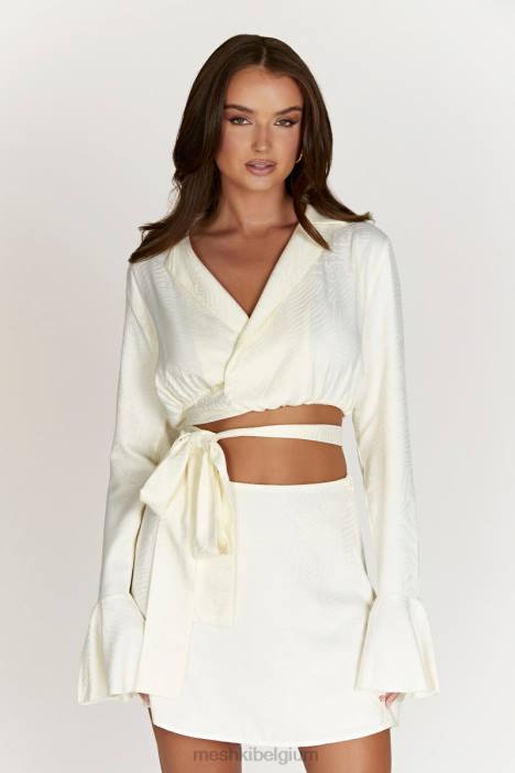 annalize satijnen minirok met a-lijn Meshki bot N4JN1545 kleding