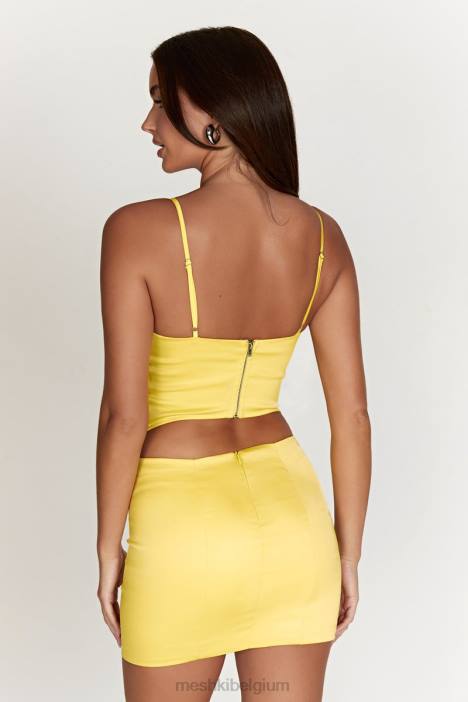 briony laagbouw minirok Meshki citroen N4JN1445 kleding