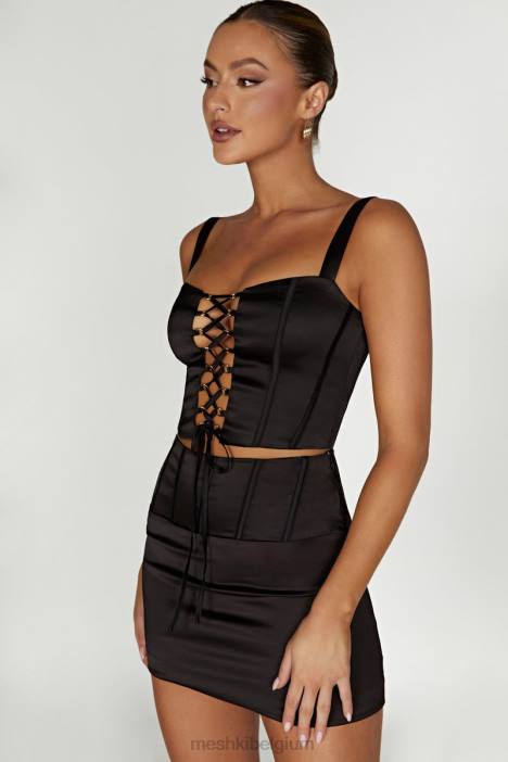 dieprode korset minirok Meshki zwart N4JN1516 kleding