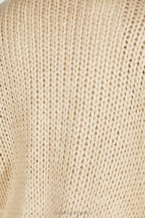 Irina grof gebreid vest Meshki taupe N4JN1627 kleding