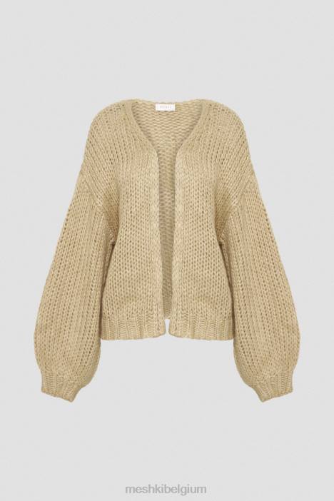 Irina grof gebreid vest Meshki taupe N4JN1627 kleding