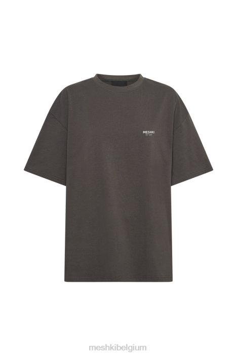 Jaimie oversized T-shirt Meshki schemer zwart N4JN807 kleding