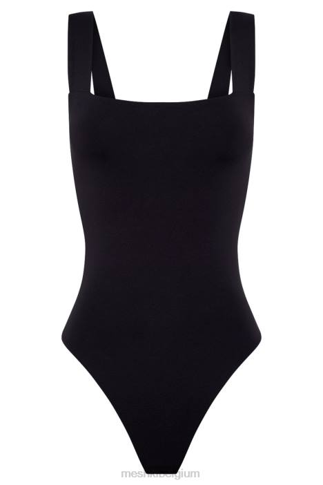 Carry bodysuit met dikke bandjes Meshki zwart N4JN882 kleding