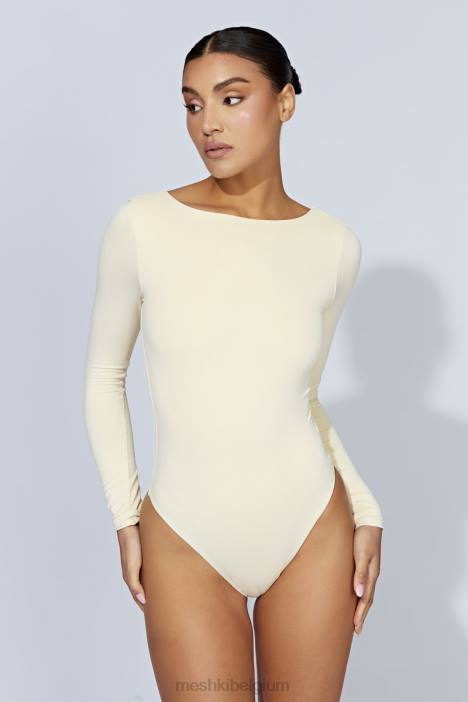 Cheyenne bodysuit met lange mouwen en diepuitgesneden achterkant Meshki room N4JN1014 kleding