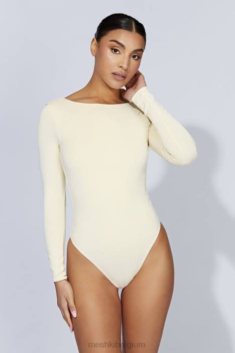 Cheyenne bodysuit met lange mouwen en diepuitgesneden achterkant Meshki room N4JN1014 kleding