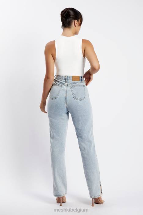 Jordan mouwloze bodysuit met tanktop Meshki wit N4JN961 kleding