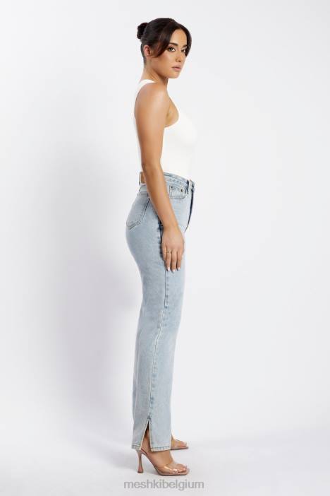 Jordan mouwloze bodysuit met tanktop Meshki wit N4JN961 kleding