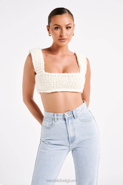 Ninetta gebreide bralette Meshki ivoor N4JN760 kleding