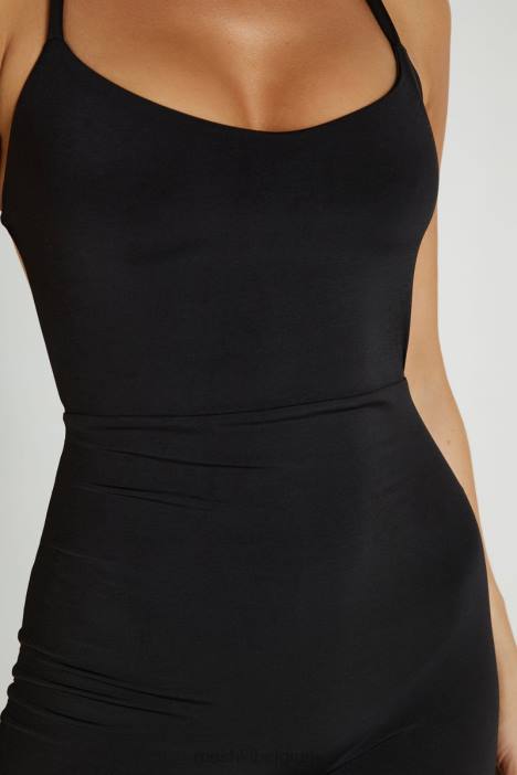 Brinley nauwsluitende jersey jumpsuit Meshki zwart N4JN1377 kleding