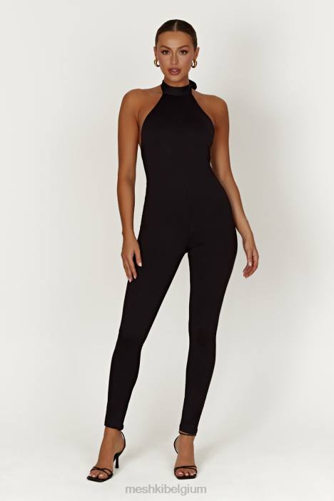 gigi gerecycled nylon catsuit Meshki zwart N4JN1415 kleding