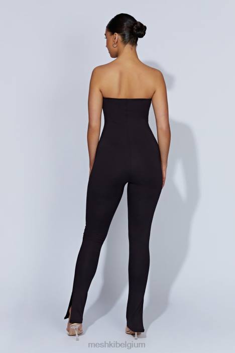 peggy strapless jumpsuit Meshki zwart N4JN1661 kleding