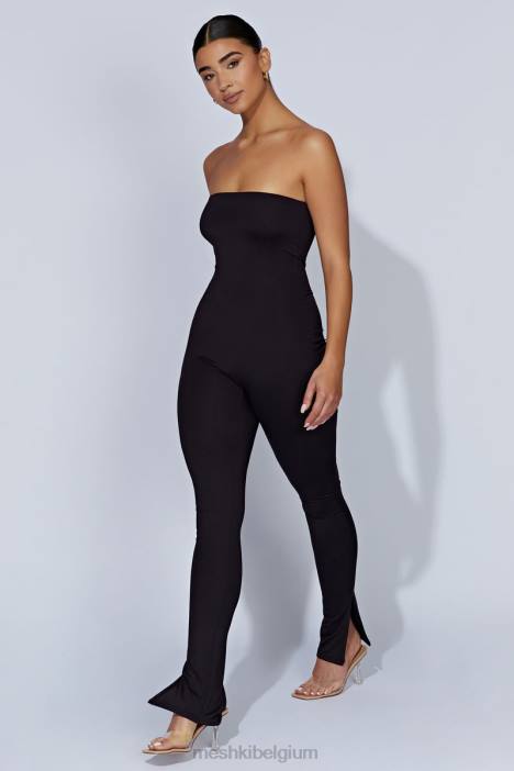 peggy strapless jumpsuit Meshki zwart N4JN1661 kleding