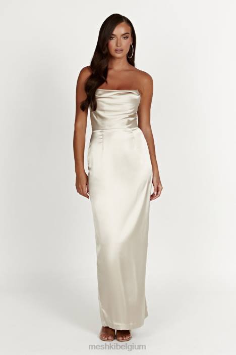 Alanis strapless maxi-jurk Meshki Champagne N4JN336 kleding