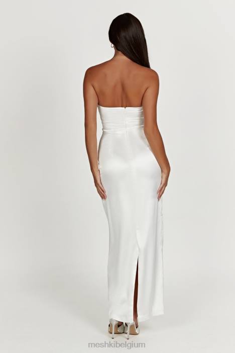 Alanis strapless maxi-jurk Meshki wit N4JN307 kleding