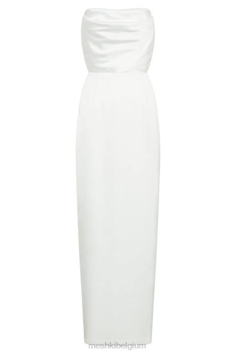 Alanis strapless maxi-jurk Meshki wit N4JN307 kleding