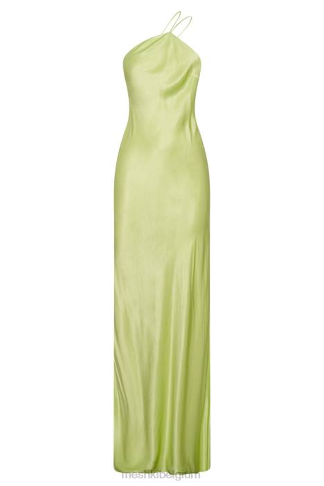 Alena maxi-jurk met één schouder Meshki pistache groen N4JN653 kleding