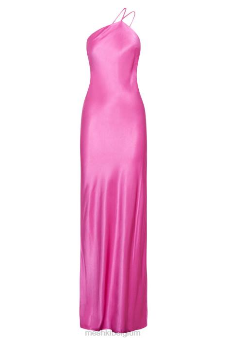 Alena maxi-jurk met één schouder Meshki roze N4JN462 kleding