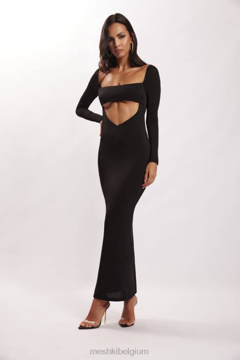 Ashleigh uitgesneden bandeau maxi-jurk Meshki zwart N4JN695 kleding