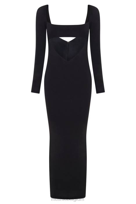 Ashleigh uitgesneden bandeau maxi-jurk Meshki zwart N4JN695 kleding