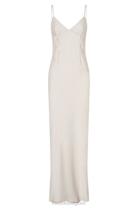 Baily satijnen maxi-jurk Meshki zilver N4JN702 kleding