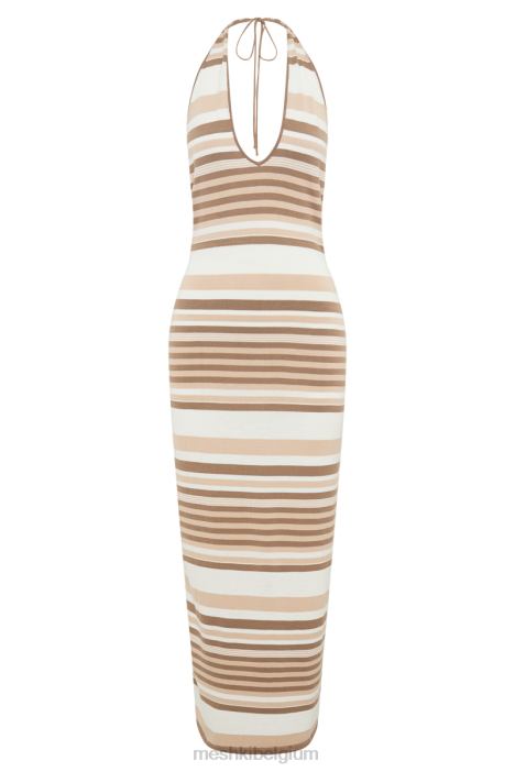 Brienne gestreepte maxi-jurk Meshki room N4JN460 kleding
