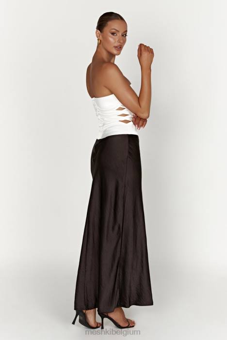 Brooklyn tweekleurige strapless maxi-jurk Meshki zwart N4JN458 kleding