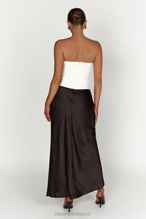 Brooklyn tweekleurige strapless maxi-jurk Meshki zwart N4JN458 kleding