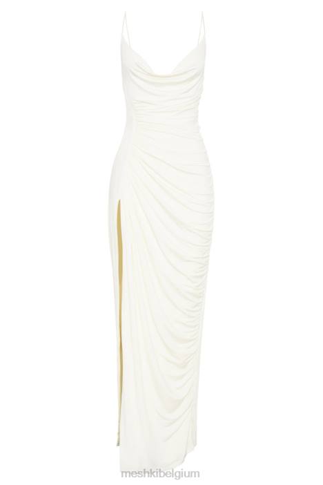 Candice maxi-jurk met ruches Meshki bot N4JN374 kleding