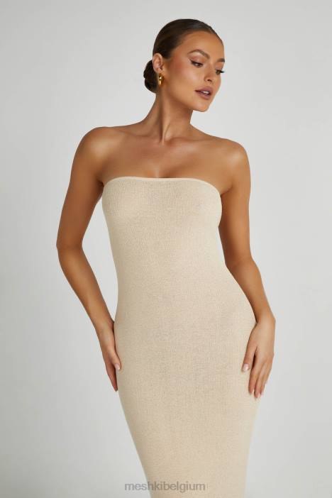 Emmy strapless gebreide maxi-jurk Meshki tarwe N4JN155 kleding