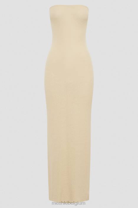 Emmy strapless gebreide maxi-jurk Meshki tarwe N4JN155 kleding