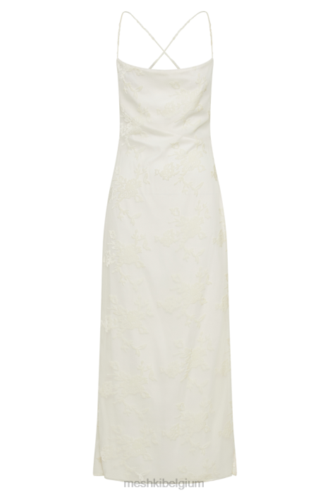 Erika burnout fluwelen maxi-jurk Meshki wit N4JN180 kleding