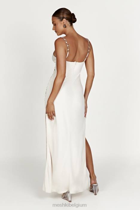 Farren ring maxi-jurk Meshki beige N4JN744 kleding