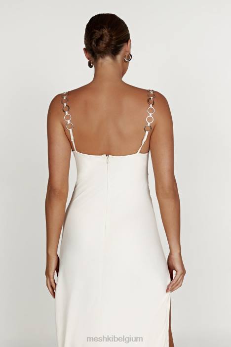 Farren ring maxi-jurk Meshki beige N4JN744 kleding