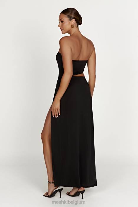 Giada strapless maxi-jurk met o-ring Meshki zwart N4JN741 kleding