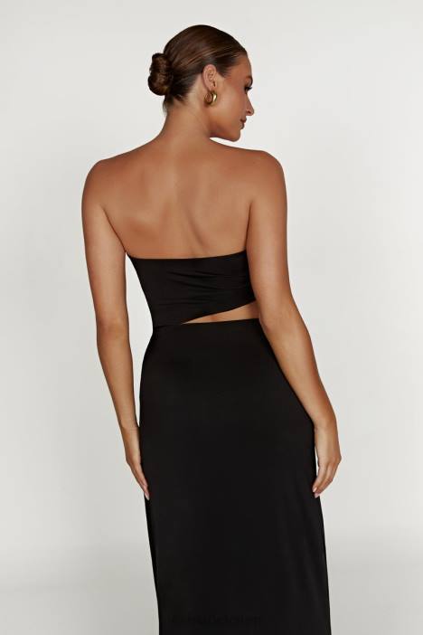 Giada strapless maxi-jurk met o-ring Meshki zwart N4JN741 kleding