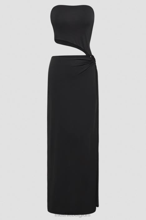 Giada strapless maxi-jurk met o-ring Meshki zwart N4JN741 kleding