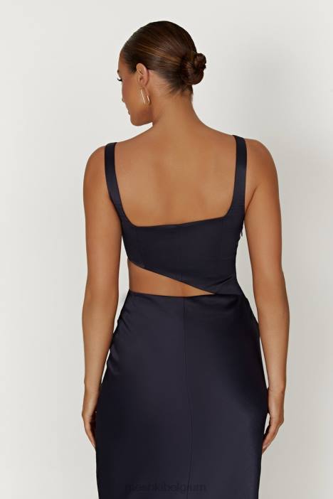 Gianna maxi-jurk Meshki middernacht marine N4JN413 kleding