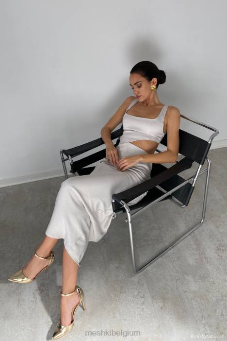 Gianna maxi-jurk Meshki zilver N4JN424 kleding