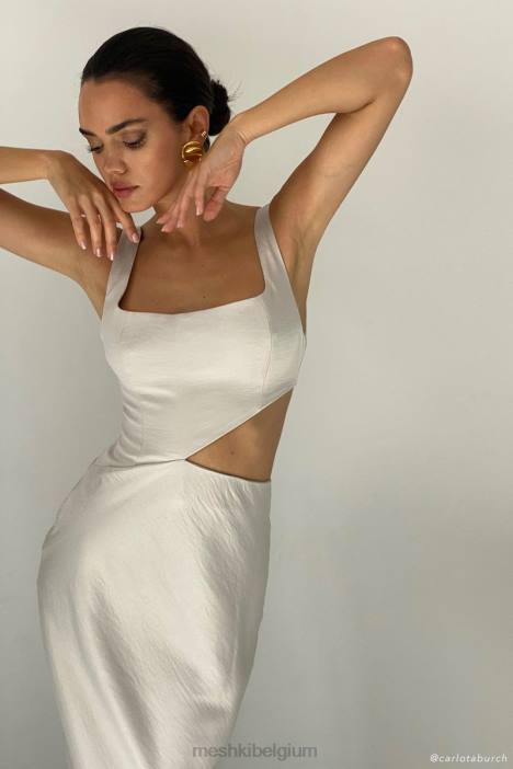 Gianna maxi-jurk Meshki zilver N4JN424 kleding