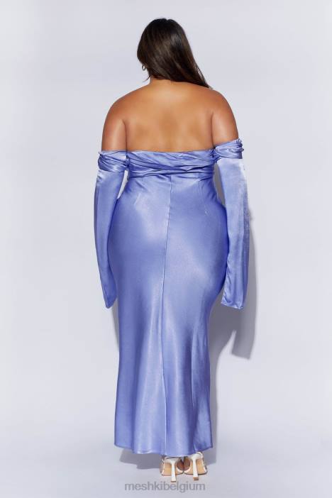 Giselle maxi-jurk met blote schouder en gedrapeerde hals Meshki lavendel N4JN357 kleding